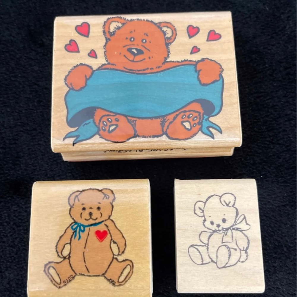 Rubber Stamps x 3 (Teddy Bears)
